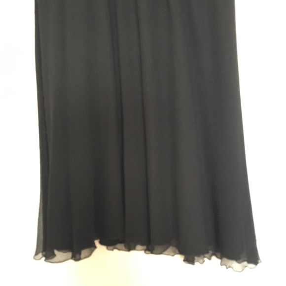 100% silk flowy black dress - Picture 4 of 7